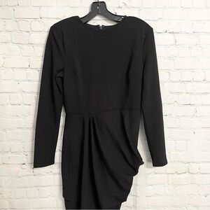 Express Black Long Sleeve Drapery Fit Dress Size Small